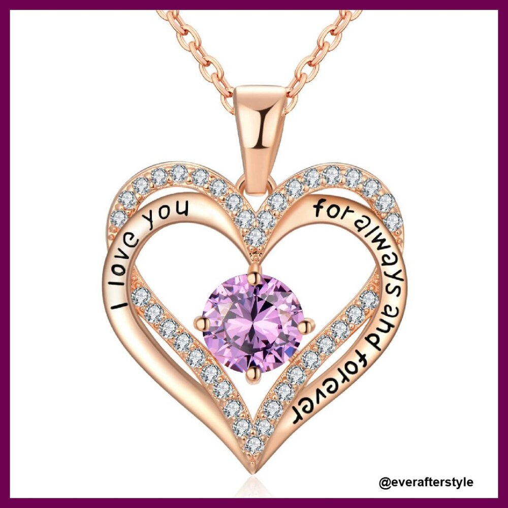 Rose Gold Heart Pendant Necklace Elegant Minimal Chic Gift Jewelry